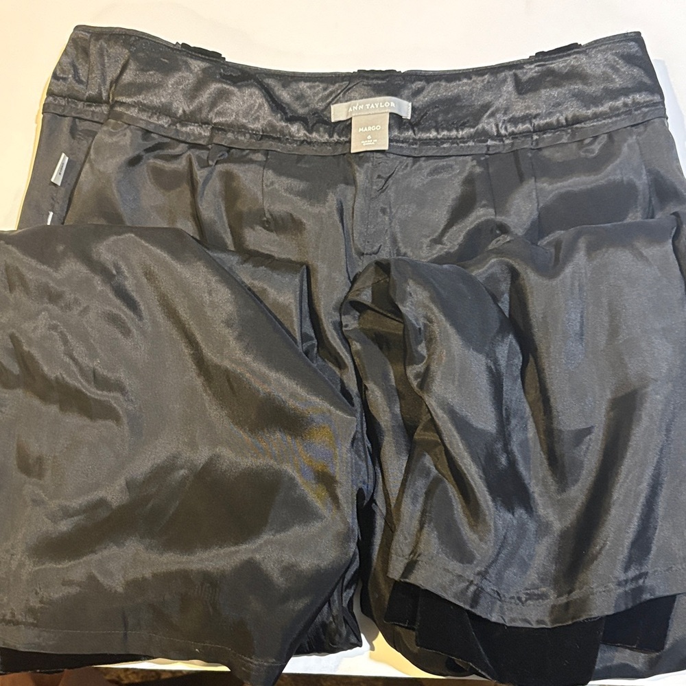 Ann Taylor Margo Black Velvet Pants Women’s Dress Pants Straight Leg Size 6 - Picture 7 of 9